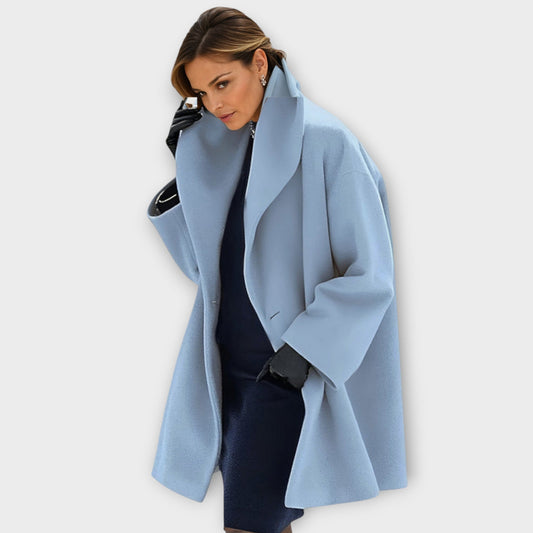 Oversized Long Winter Coat with Wide Collar