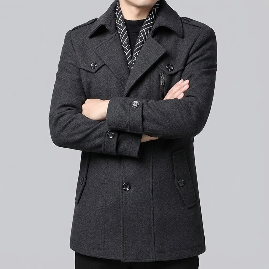 Tailored Button Front Overcoat | Dave