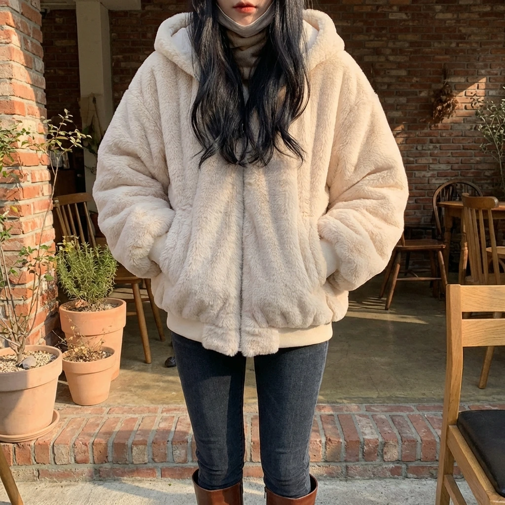 Women’s Plush Zip Up Fleece Jacket with Pockets