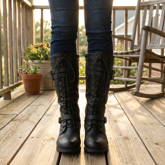 Brittany | Women’s Lace-Up Knee-High Boots