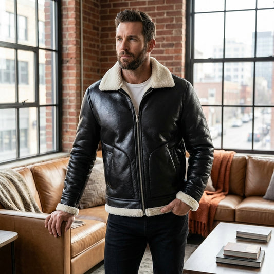Men’s Fleece-Lined Bomber Jacket