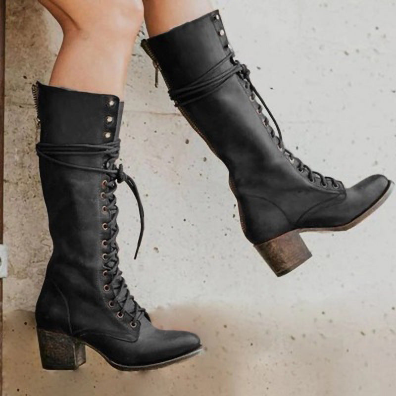 Rowan | Women’s Lace-Up Mid-Calf Boots