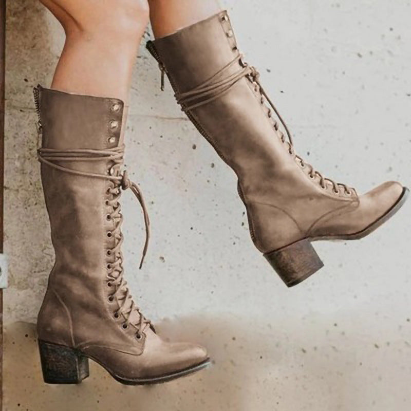 Rowan | Women’s Lace-Up Mid-Calf Boots