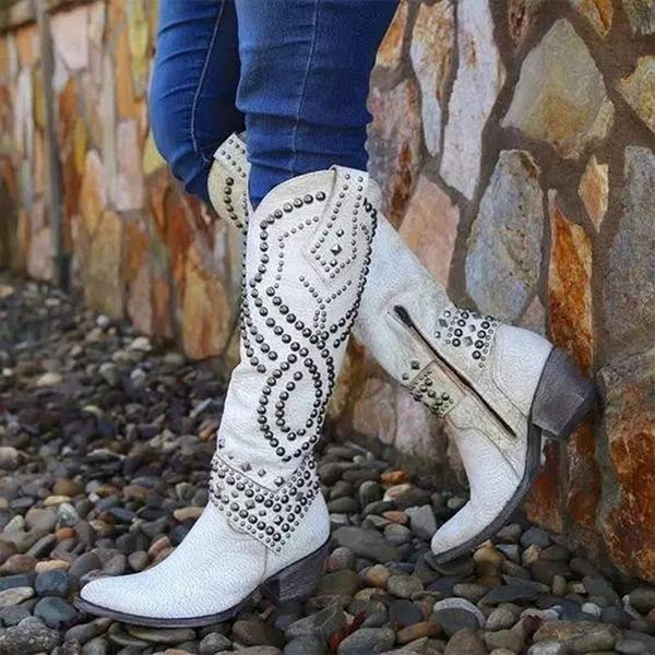 Alyssa | Women’s Studded Knee-High Boots