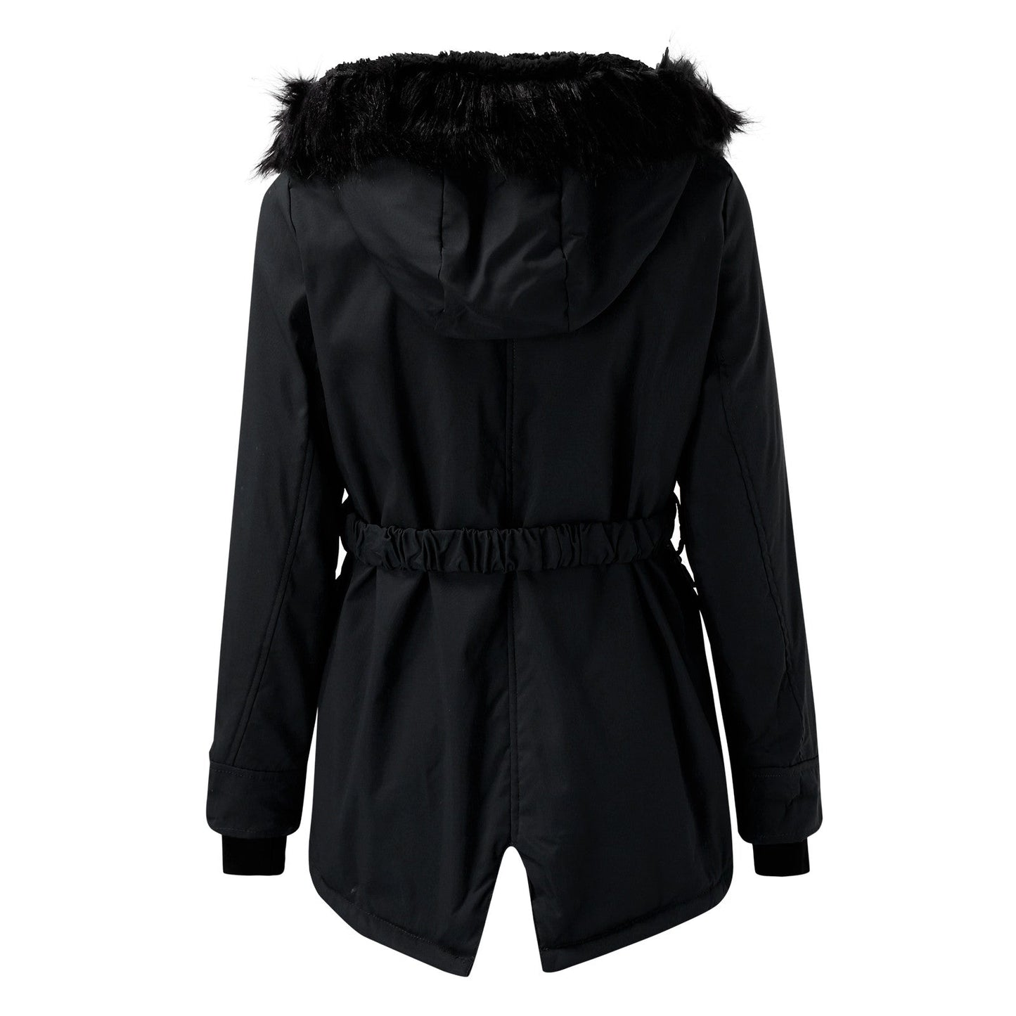 Women's Long Winter Parka Coat with Fur Hood
