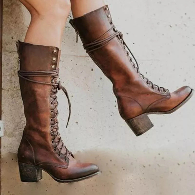 Rowan | Women’s Lace-Up Mid-Calf Boots