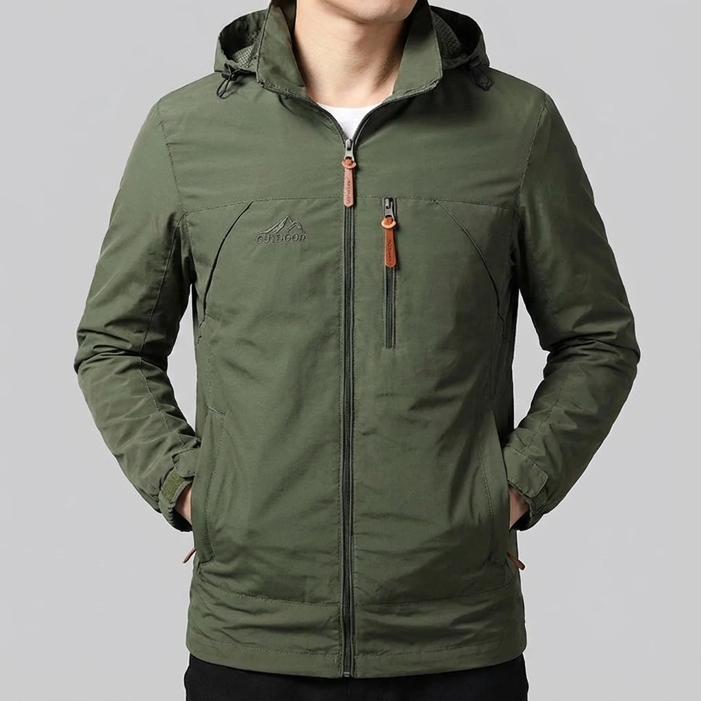 Men’s Hooded Utility Zip Jacket