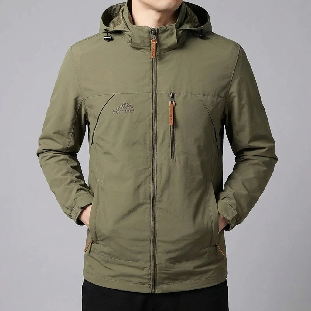 Men’s Hooded Utility Zip Jacket
