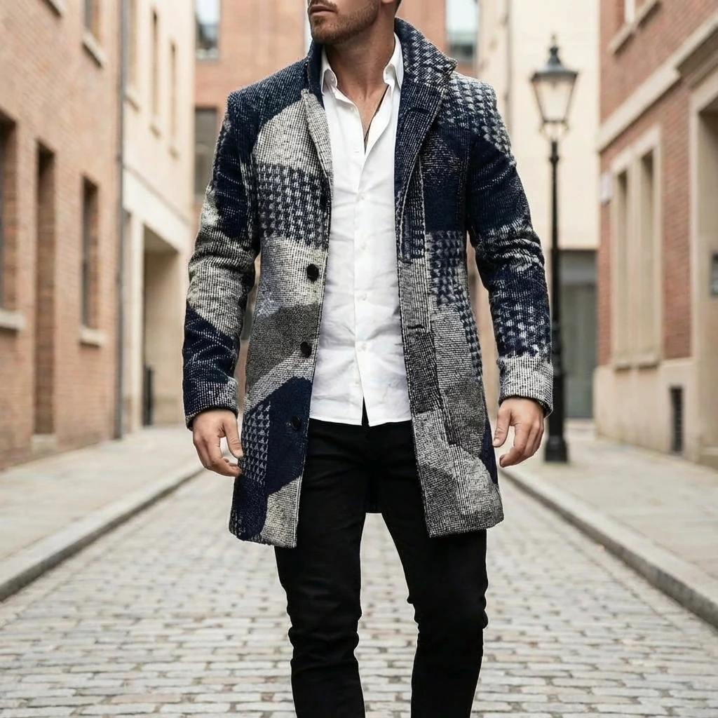 Textured City Overcoat | Adrian