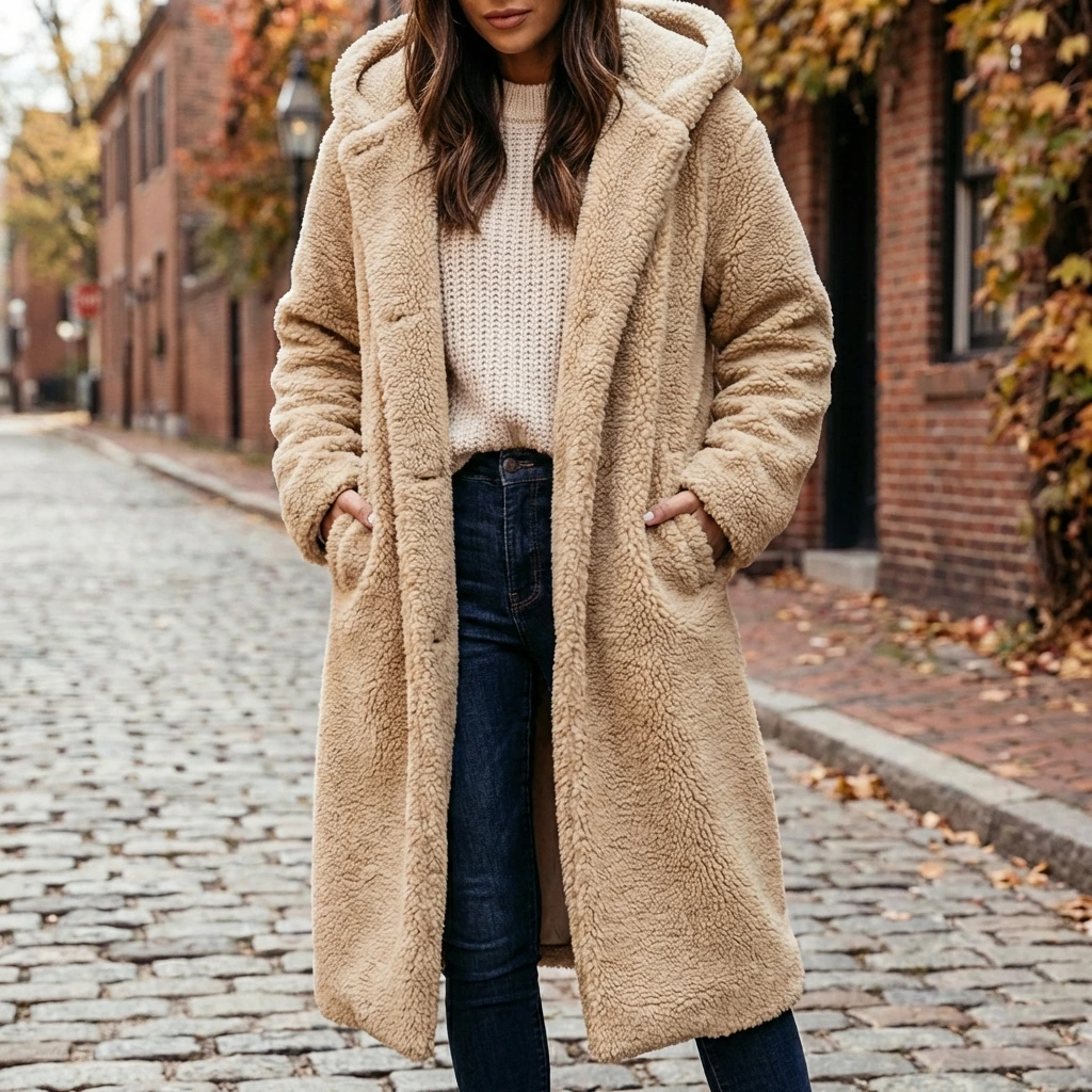 Women's Oversized Sherpa Long Winter Coat