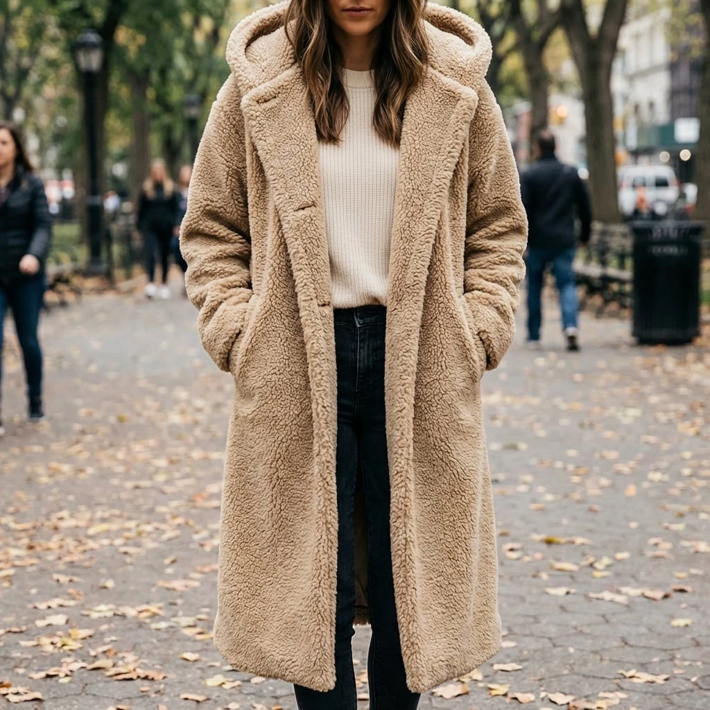 Women's Oversized Sherpa Long Winter Coat