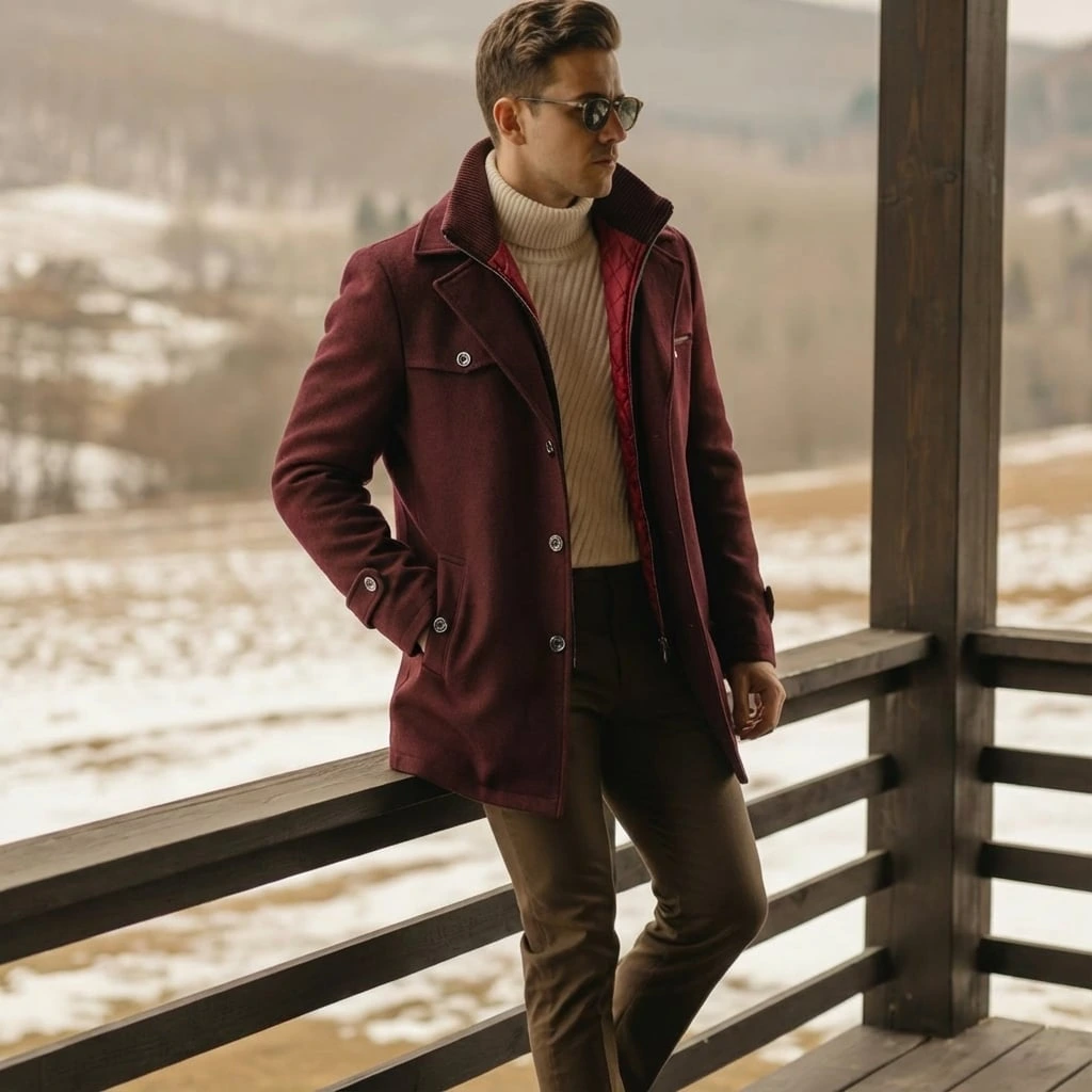 Classic Button Overcoat | Nathan