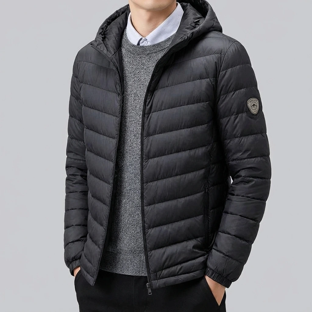 Lightweight Hooded Puffer Jacket