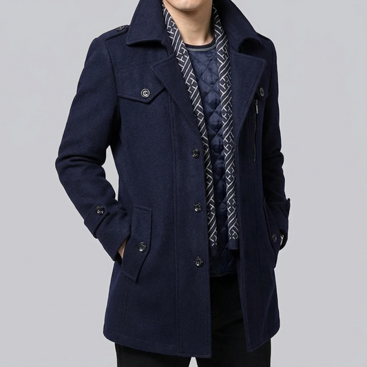Tailored Button Front Overcoat | Dave