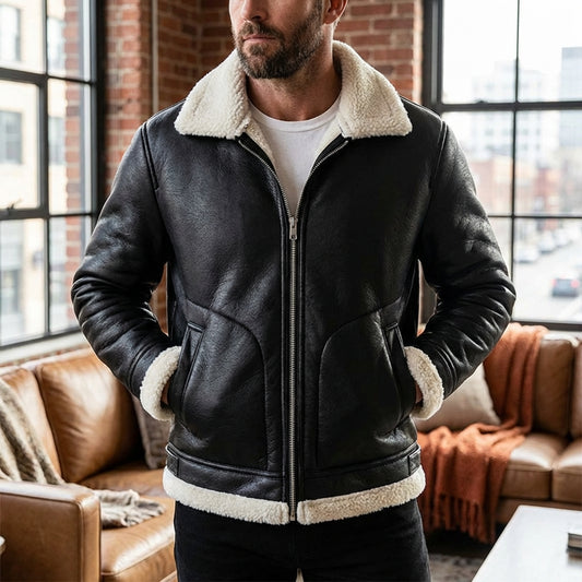 Men’s Fleece-Lined Bomber Jacket