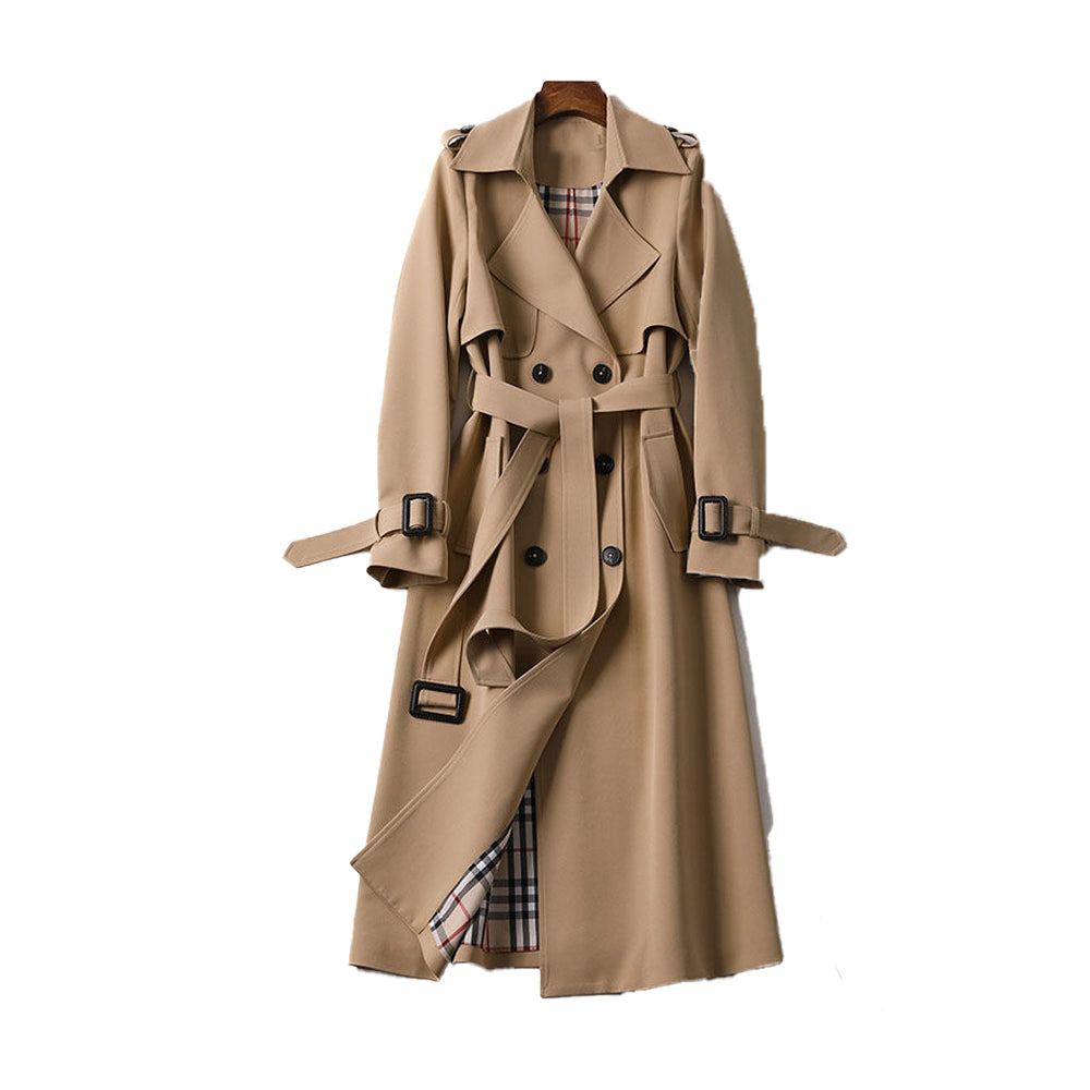 Women’s Double Breasted Trench Coat with Belt